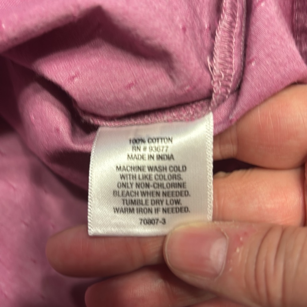 St. John's Bay lilac button bone Shirt with Dot Pattern size xxl - Picture 6 of 6